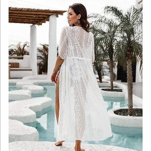 Long White Bikini Cover Up